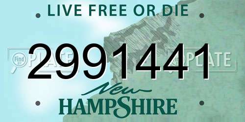 2991441 New Hampshire License Plate