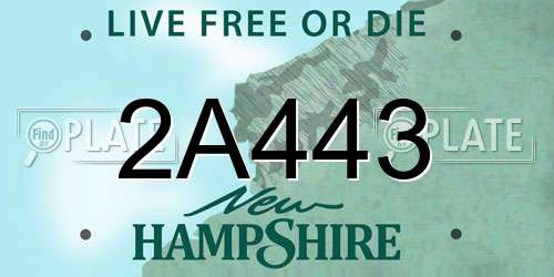 2A443 New Hampshire License Plate