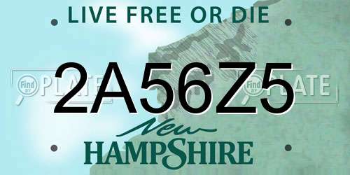 2A56Z5 New Hampshire License Plate