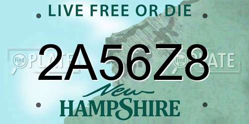 2A56Z8 New Hampshire License Plate
