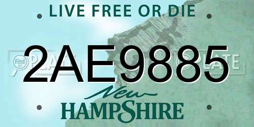 2AE9885 New Hampshire License Plate