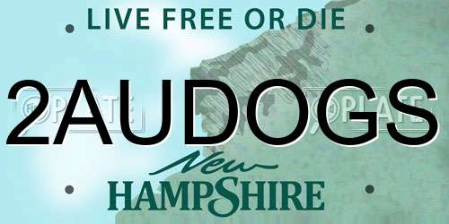 2AUDOGS New Hampshire License Plate