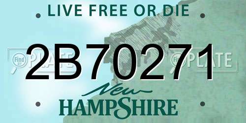 2B70271 New Hampshire License Plate