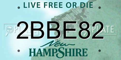 2BBE82 New Hampshire License Plate
