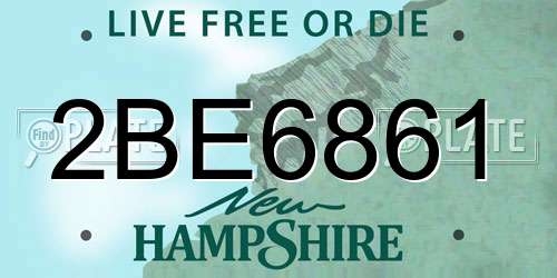 2BE6861 New Hampshire License Plate