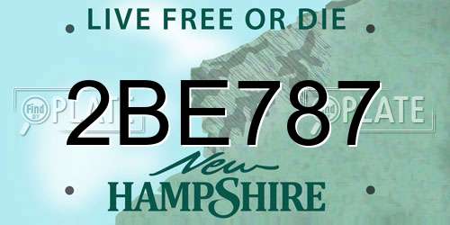 2BE787 New Hampshire License Plate