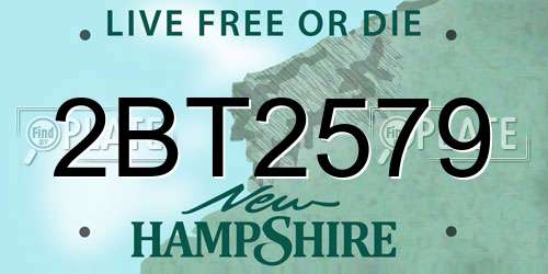 2BT2579 New Hampshire License Plate
