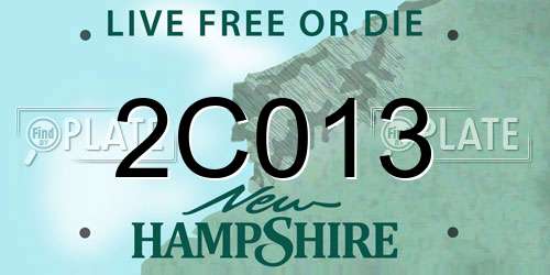 2C013 New Hampshire License Plate