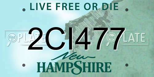 2CI477 New Hampshire License Plate