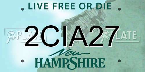 2CIA27 New Hampshire License Plate