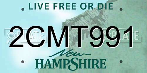 2CMT991 New Hampshire License Plate