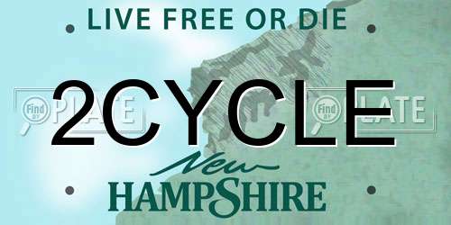 2CYCLE New Hampshire License Plate