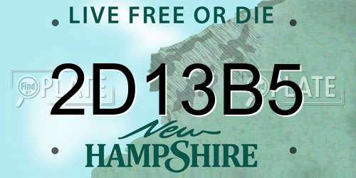 2D13B5 New Hampshire License Plate
