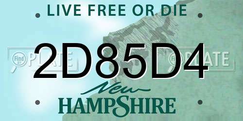 2D85D4 New Hampshire License Plate