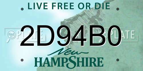 2D94B0 New Hampshire License Plate