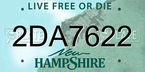 2DA7622 New Hampshire License Plate
