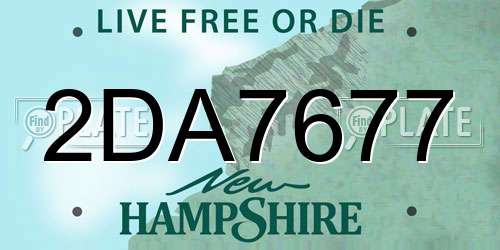 2DA7677 New Hampshire License Plate