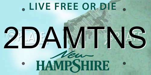 2DAMTNS New Hampshire License Plate