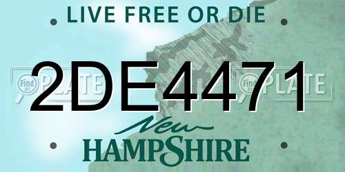 2DE4471 New Hampshire License Plate