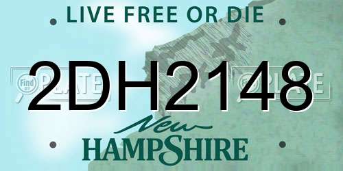 2DH2148 New Hampshire License Plate