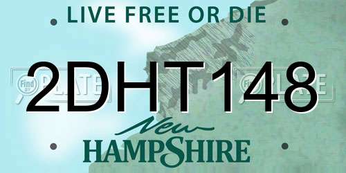 2DHT148 New Hampshire License Plate