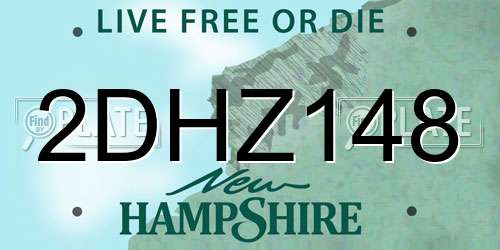 2DHZ148 New Hampshire License Plate