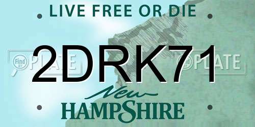 2DRK71 New Hampshire License Plate