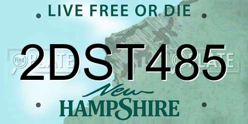 2DST485 New Hampshire License Plate
