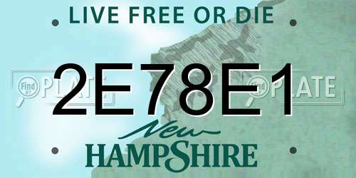2E78E1 New Hampshire License Plate