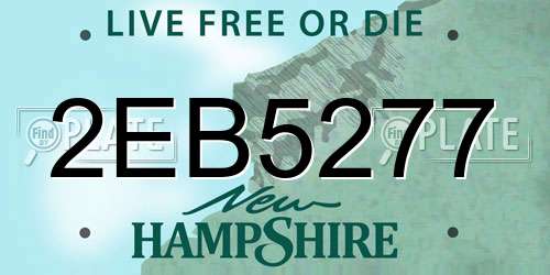 2EB5277 New Hampshire License Plate
