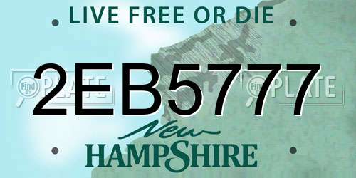 2EB5777 New Hampshire License Plate