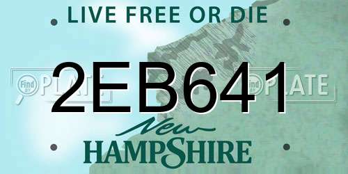 2EB641 New Hampshire License Plate