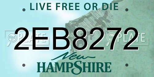2EB8272 New Hampshire License Plate