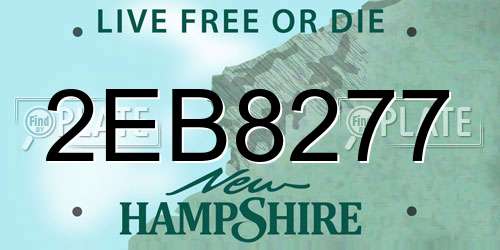 2EB8277 New Hampshire License Plate