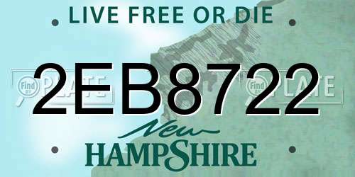 2EB8722 New Hampshire License Plate