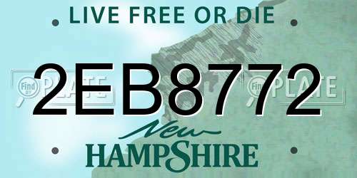 2EB8772 New Hampshire License Plate