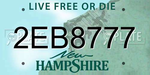 2EB8777 New Hampshire License Plate