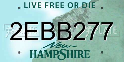 2EBB277 New Hampshire License Plate