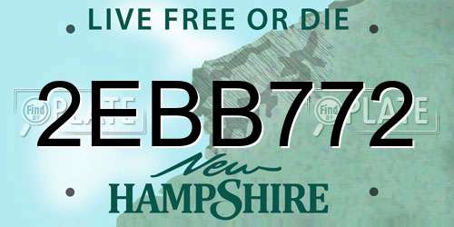 2EBB772 New Hampshire License Plate