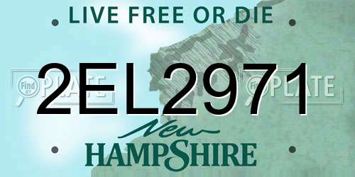 2EL2971 New Hampshire License Plate