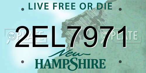 2EL7971 New Hampshire License Plate