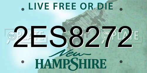 2ES8272 New Hampshire License Plate