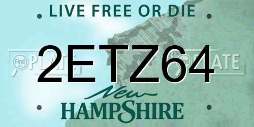 2ETZ64 New Hampshire License Plate
