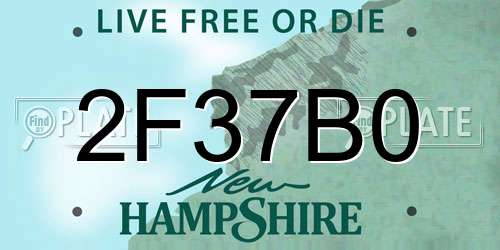 2F37B0 New Hampshire License Plate