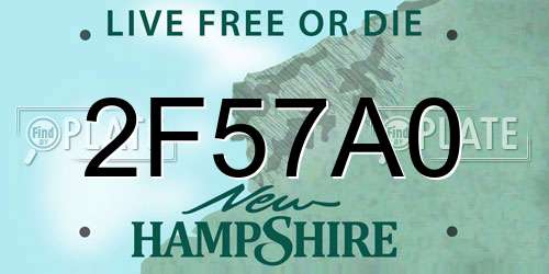 2F57A0 New Hampshire License Plate