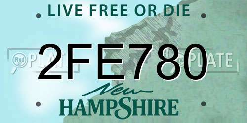 2FE780 New Hampshire License Plate