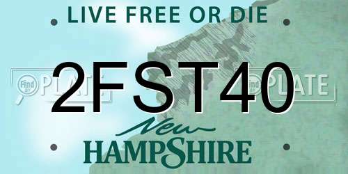 2FST40 New Hampshire License Plate