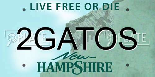 2GATOS New Hampshire License Plate