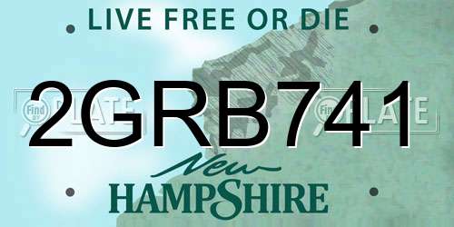 2GRB741 New Hampshire License Plate