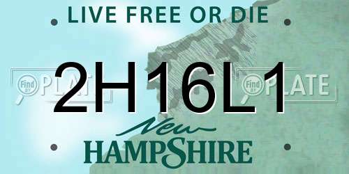 2H16L1 New Hampshire License Plate